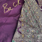Purple Banarsee Silk Saree