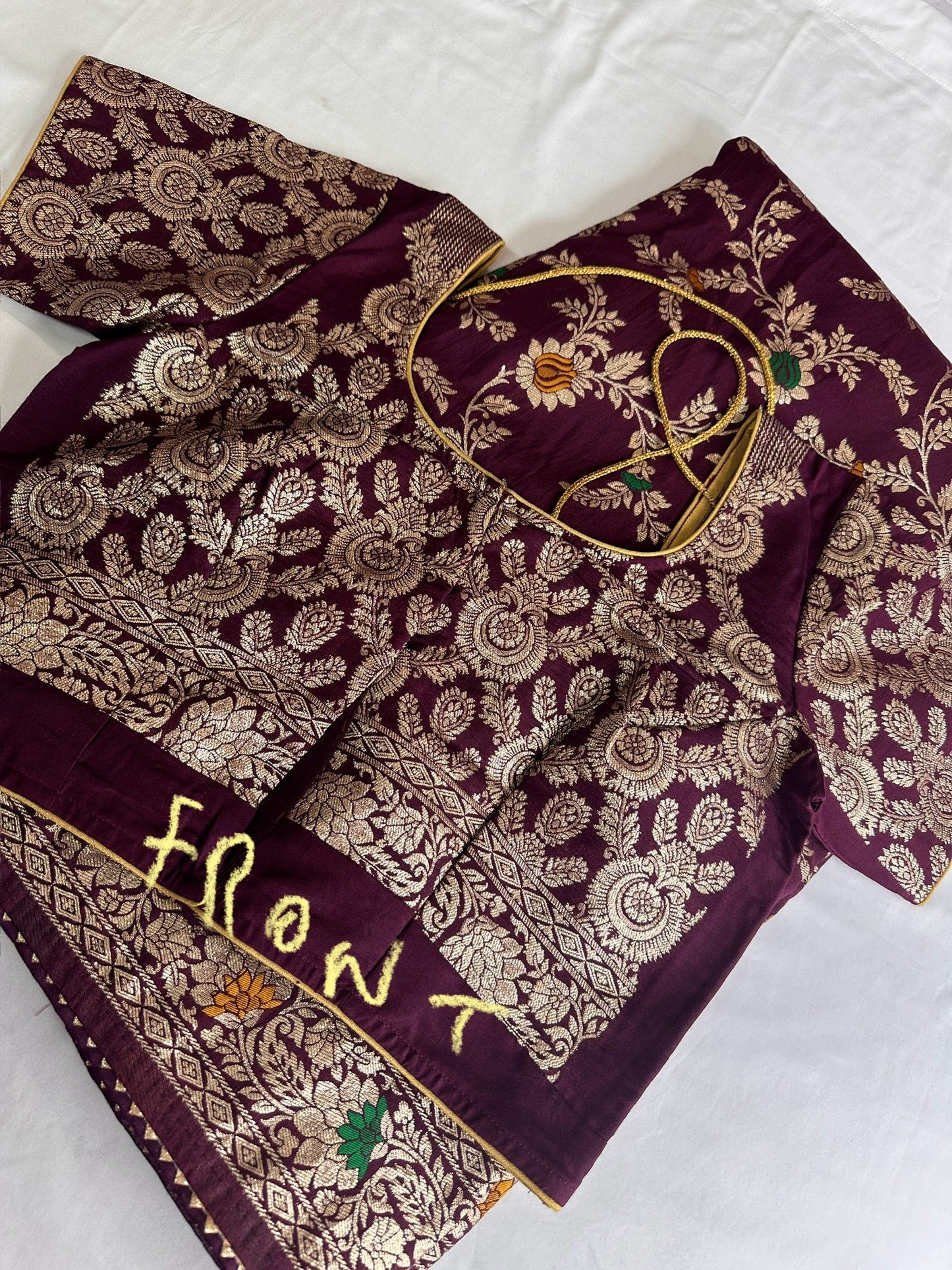 Purple Banarsee Silk Saree
