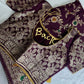 Purple Banarsee Silk Saree