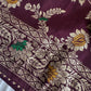 Purple Banarsee Silk Saree