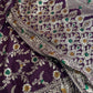 Purple Banarsee Silk Saree