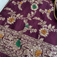 Purple Banarsee Silk Saree