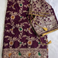 Purple Banarsee Silk Saree