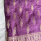 Purple Banarsee Mashru Silk Saree