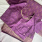 Purple Banarsee Mashru Silk Saree