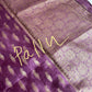 Purple Banarsee Mashru Silk Saree