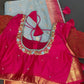 Blue Pink Pure Silk Pattu Gadwal Saree