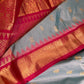 Blue Pink Pure Silk Pattu Gadwal Saree