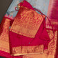 Blue Pink Pure Silk Pattu Gadwal Saree