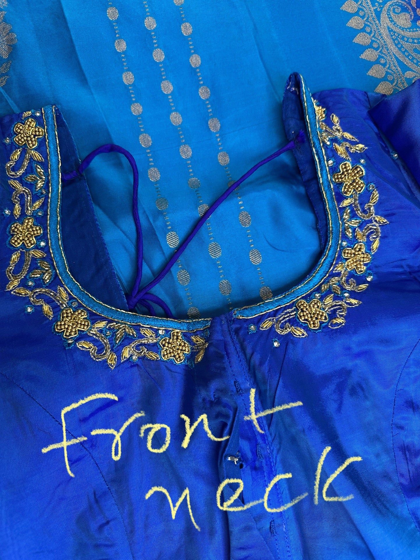 Blue Pure Kanchi Silk Light Weight Saree