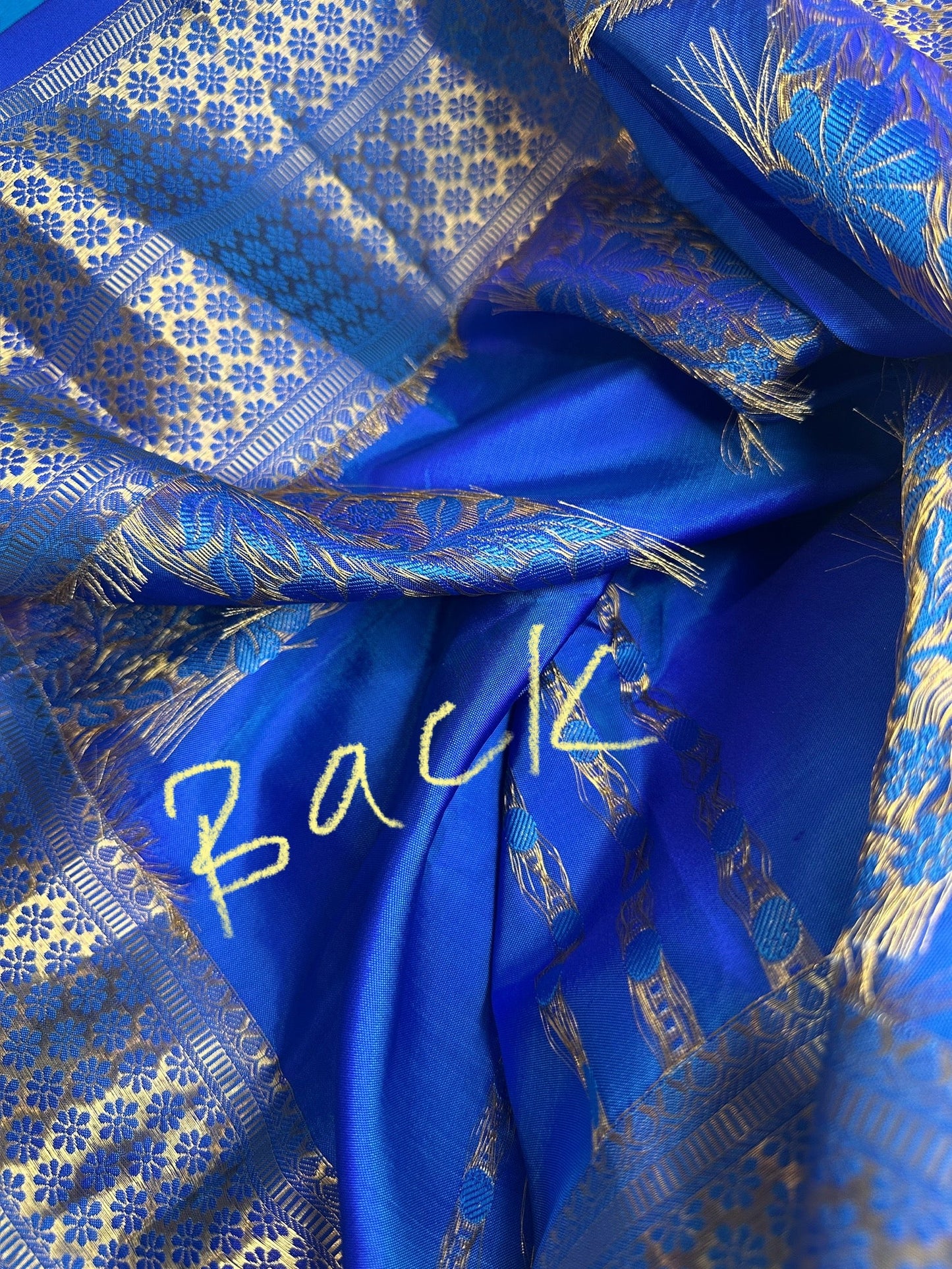 Blue Pure Kanchi Silk Light Weight Saree