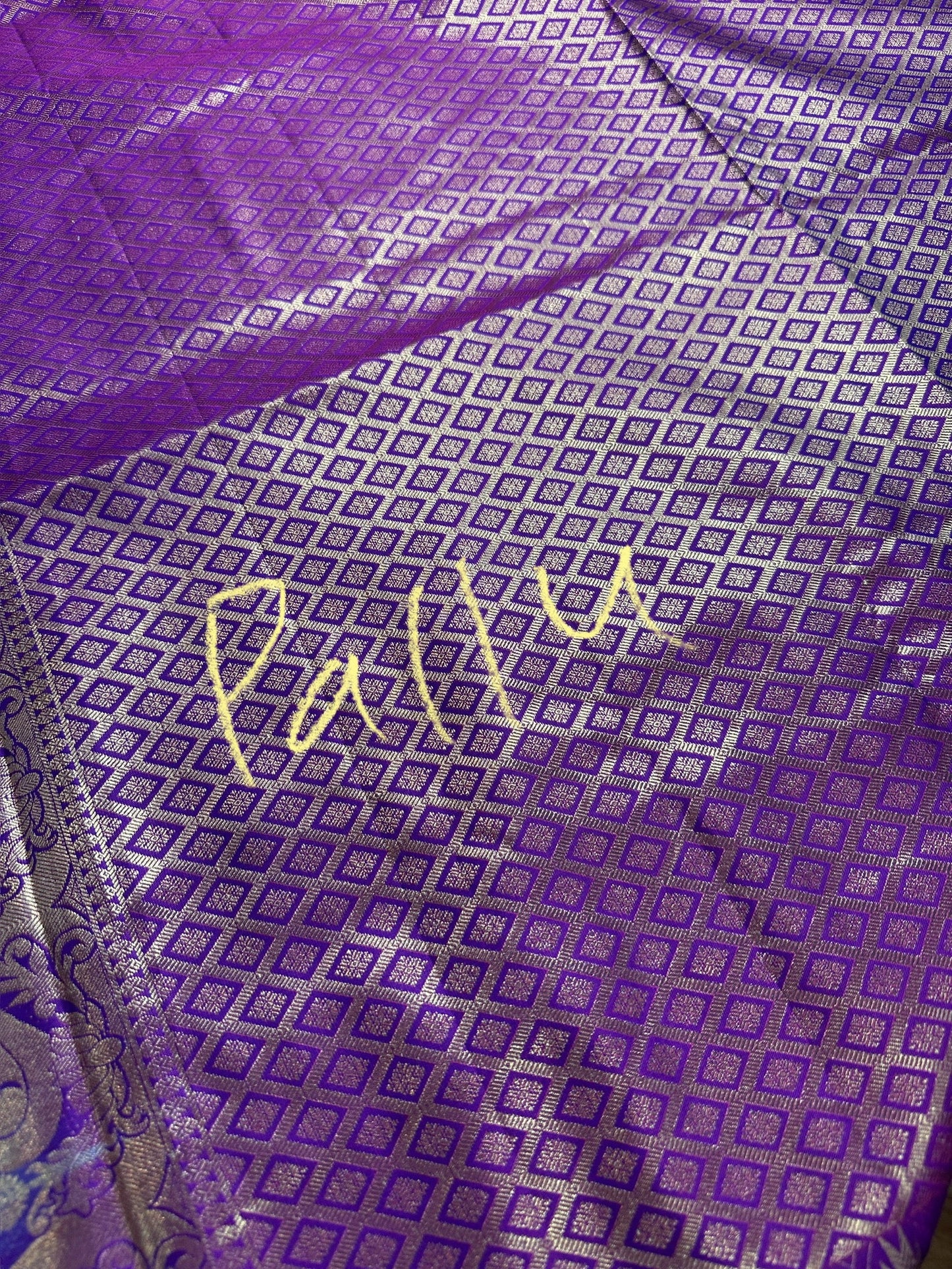 Semi Gadwal Silk Palki Border  Silk Saree