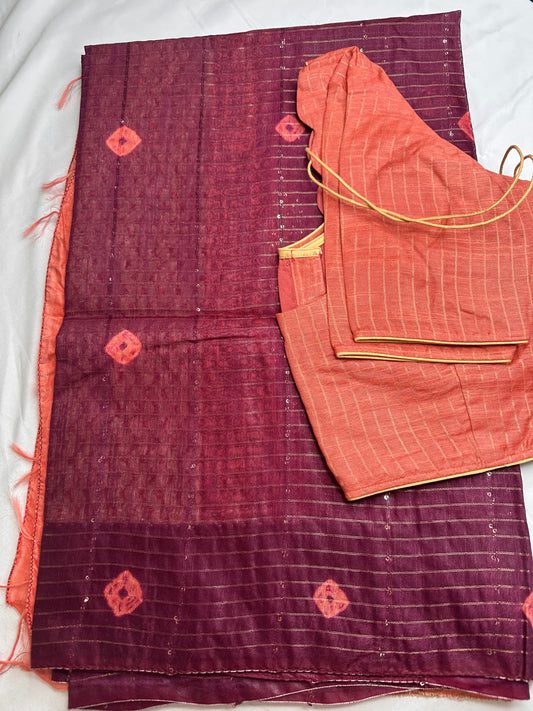Bhagalpuri Silk Bandhani Print Saree