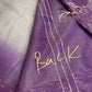 Bhagalpuri Silk Grey Purple Embroidery Saree