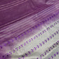 Bhagalpuri Silk Grey Purple Embroidery Saree