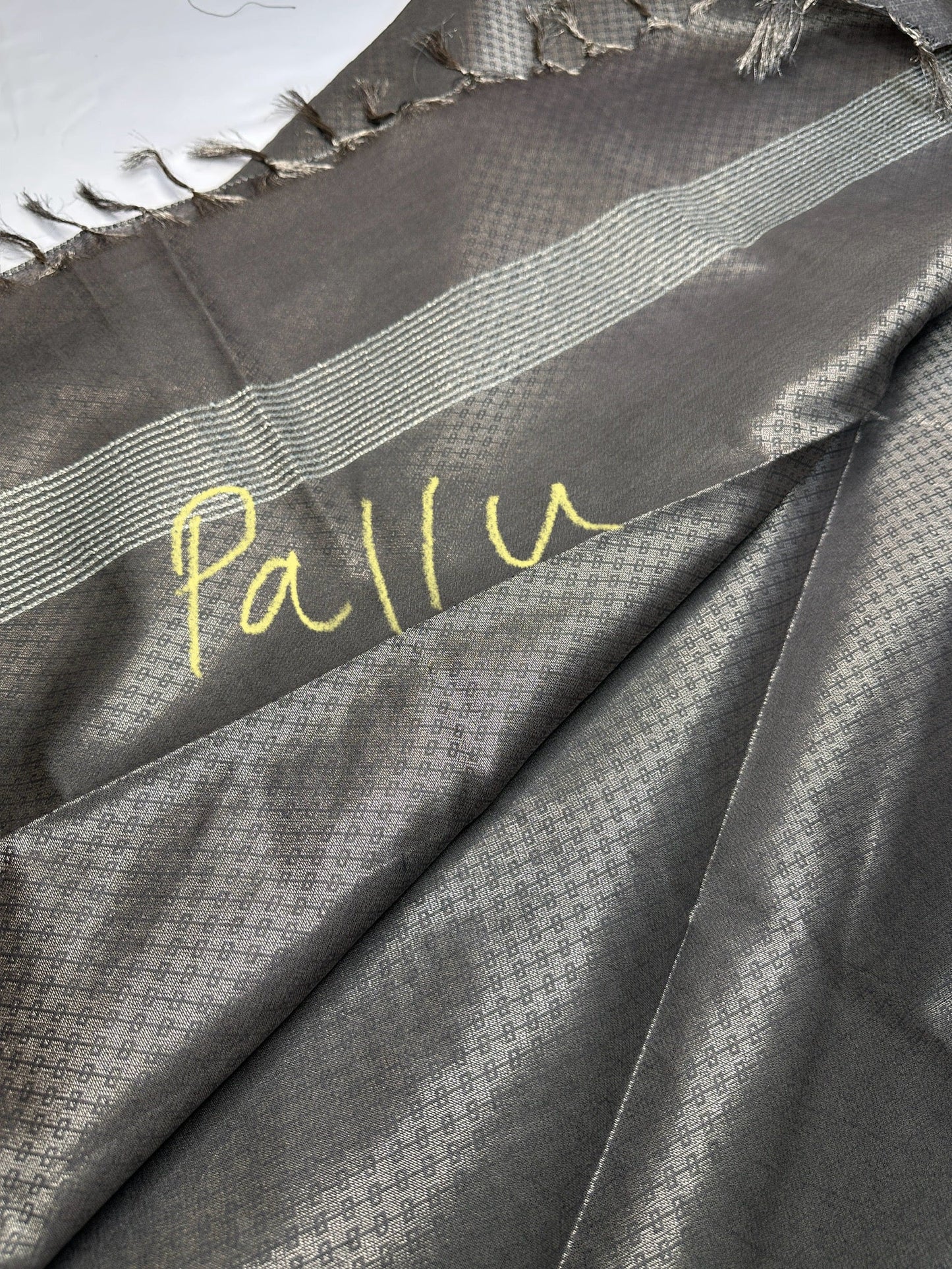 Bhagalpuri Silk Grey Saree