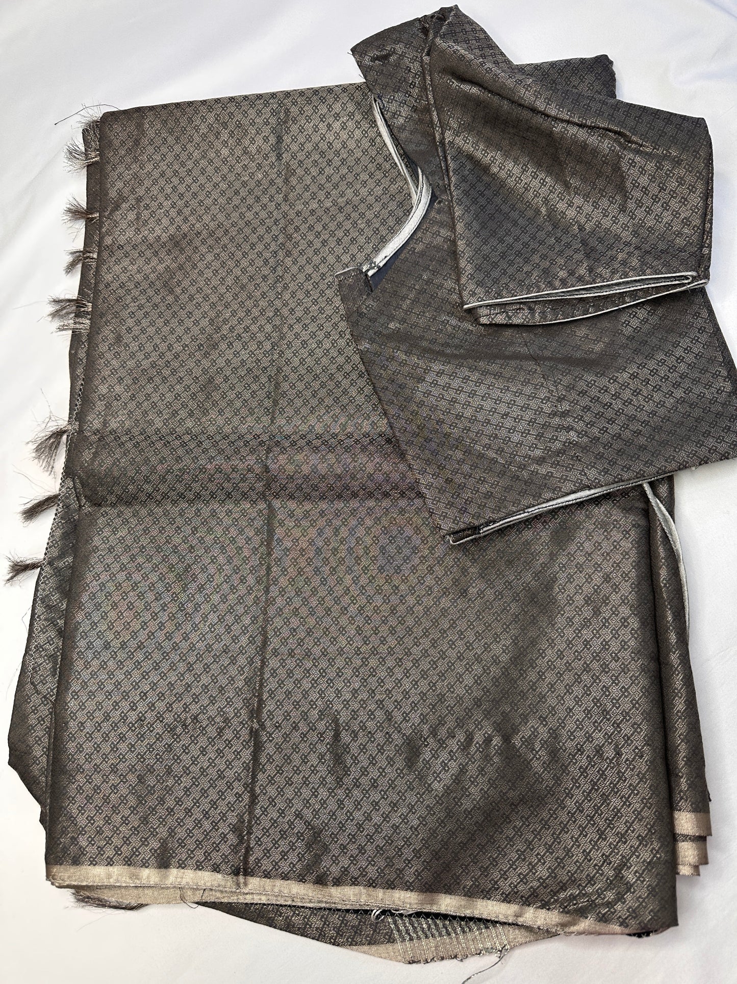 Bhagalpuri Silk Grey Saree