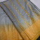 Bhagalpuri  Yellow Cotton Silk Saree