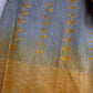 Bhagalpuri  Yellow Cotton Silk Saree