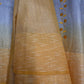Bhagalpuri  Yellow Cotton Silk Saree