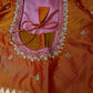 Semi Gadwal Silk Palki Border  Silk Saree