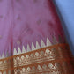 Semi Gadwal Silk Palki Border  Silk Saree