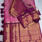 Semi Gadwal Silk Palki Border  Silk Saree