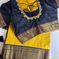 Semi Gadwal Silk Palki Border  Silk Saree