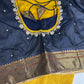Semi Gadwal Silk Palki Border  Silk Saree