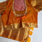 Semi Gadwal Silk Palki Border  Silk Saree