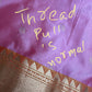 Semi Gadwal Silk Palki Border  Silk Saree