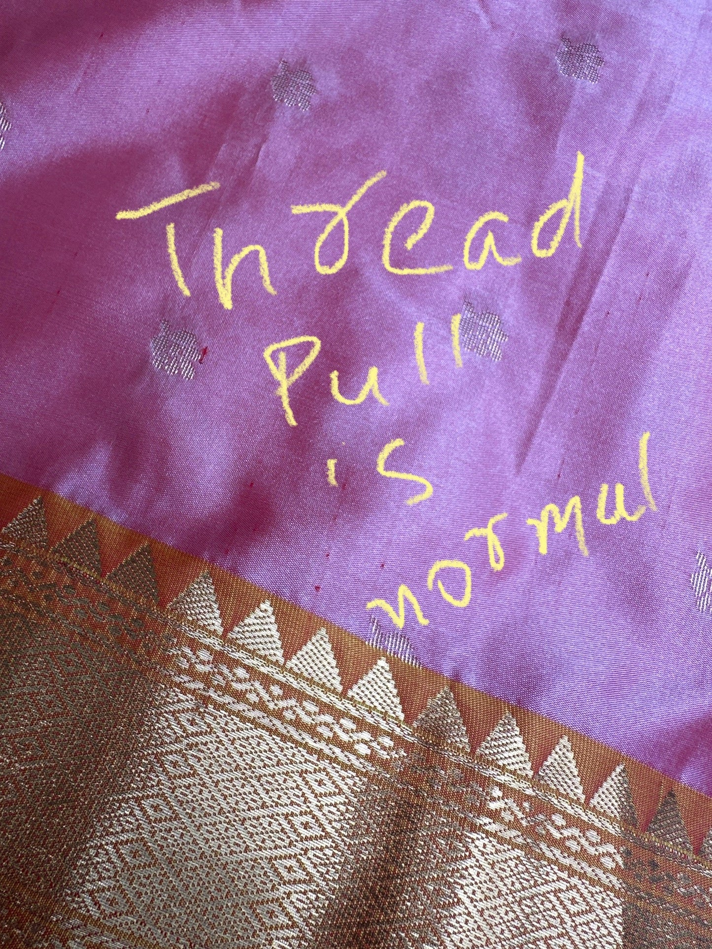 Semi Gadwal Silk Palki Border  Silk Saree