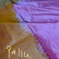 Semi Gadwal Silk Palki Border  Silk Saree