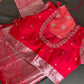 Semi Gadwal Silk Palki Border  Silk Saree