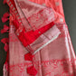 Semi Gadwal Silk Palki Border  Silk Saree