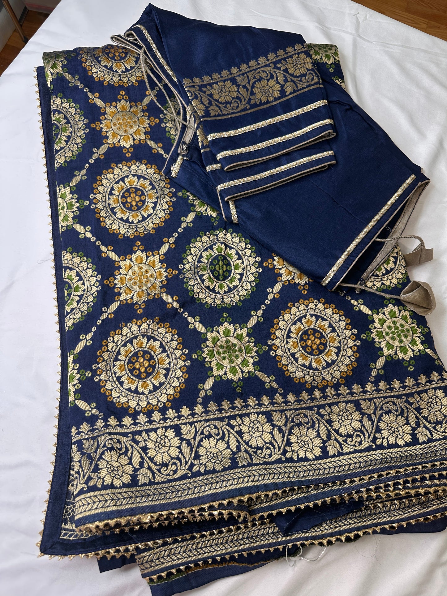 Blue Banarsi Silk Saree
