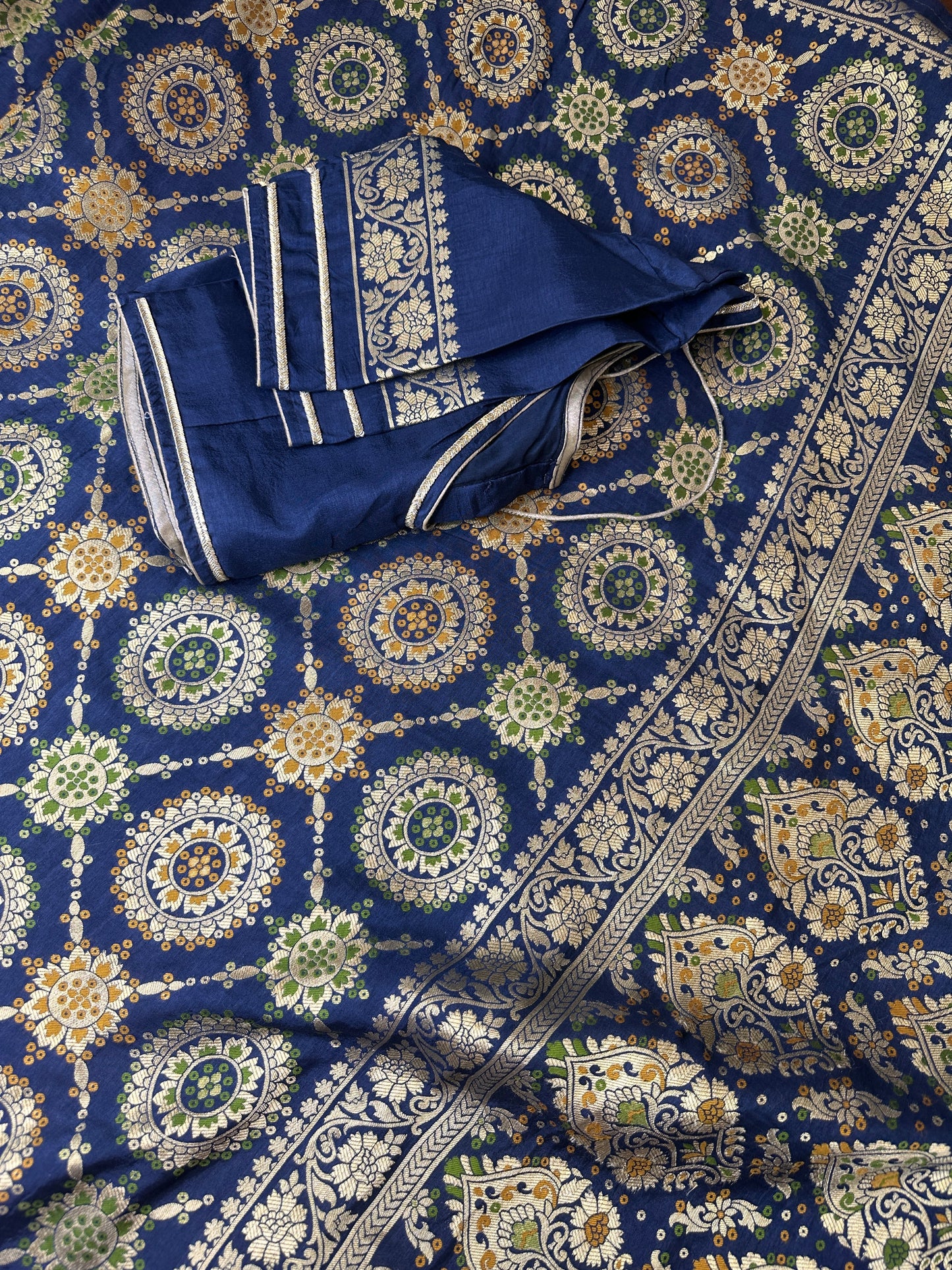 Blue Banarsi Silk Saree