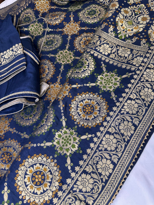 Blue Banarsi Silk Saree