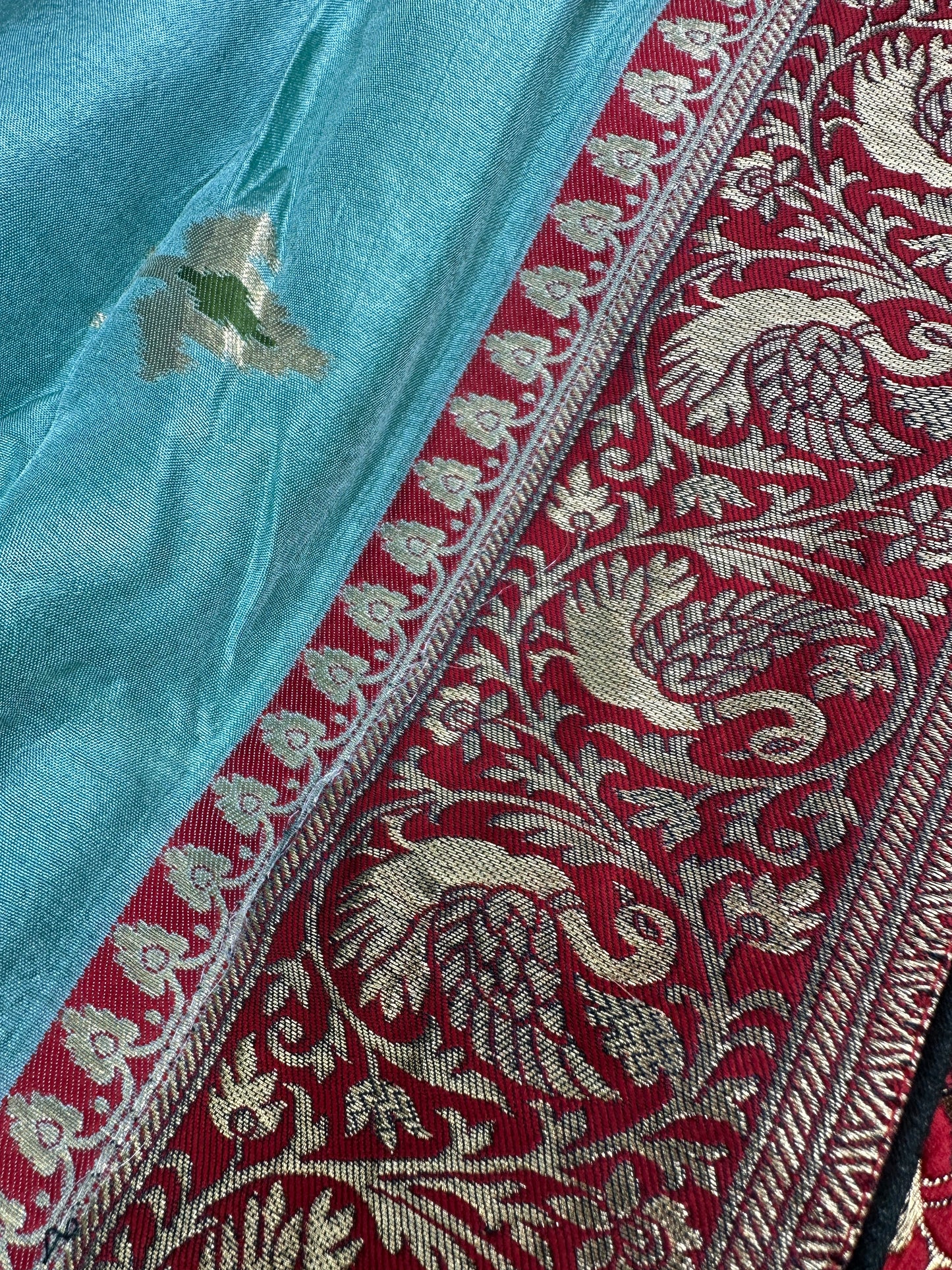Blue Banarsi Silk Saree