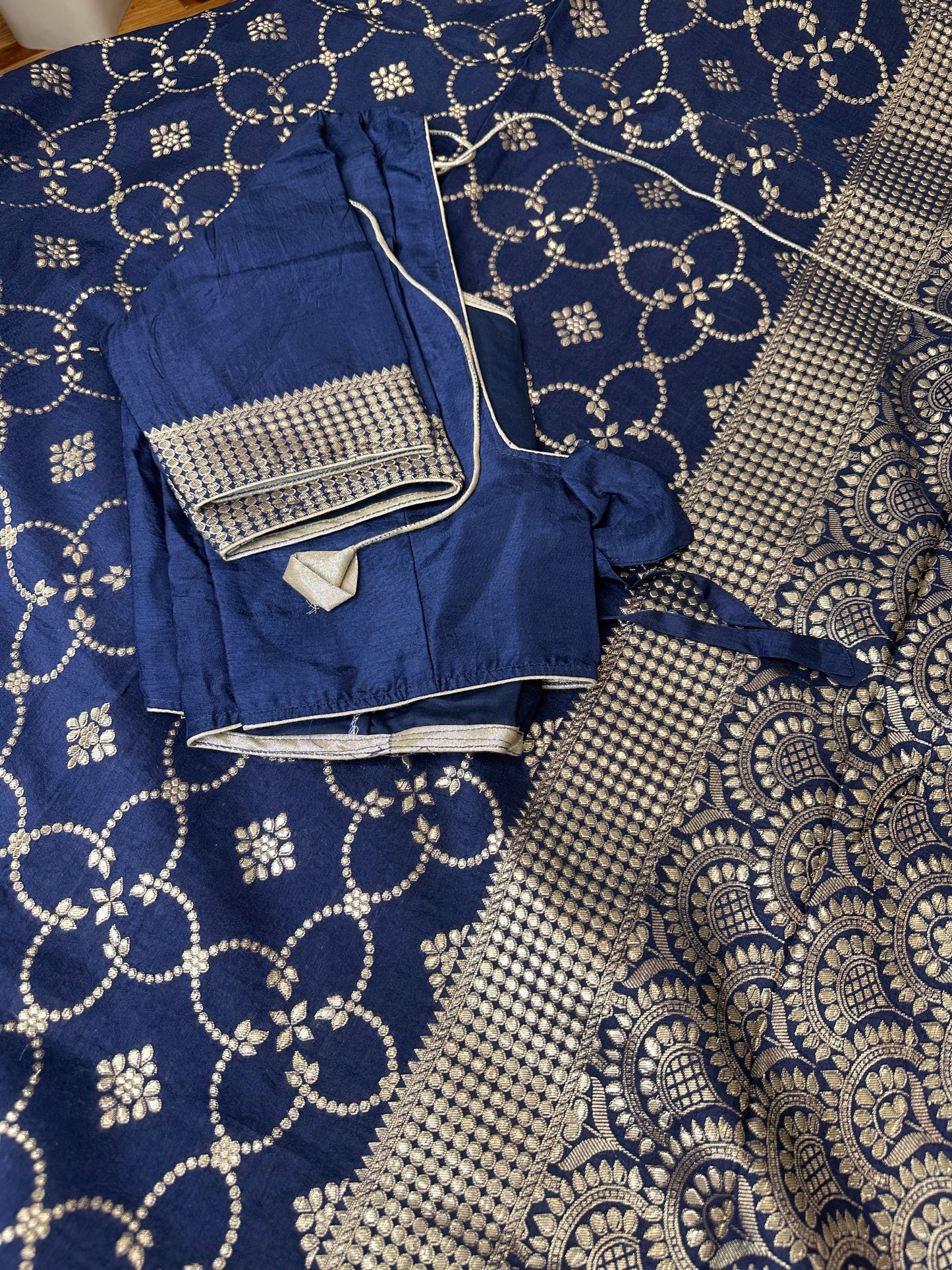 Blue Banarsi Silk Saree