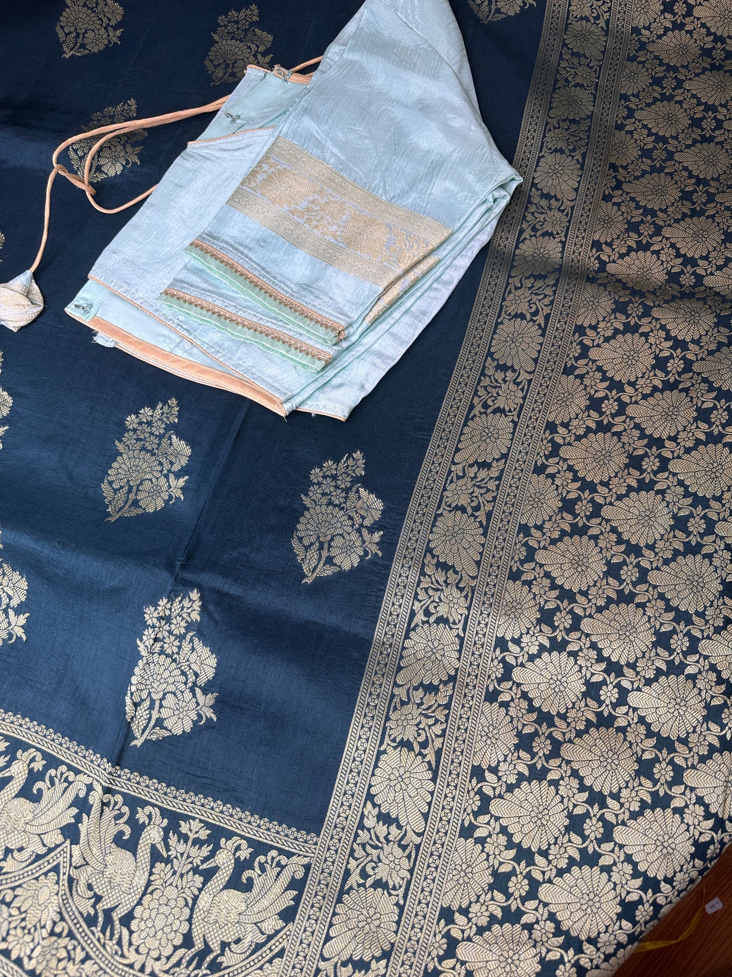 Blue Banarsi Silk Saree