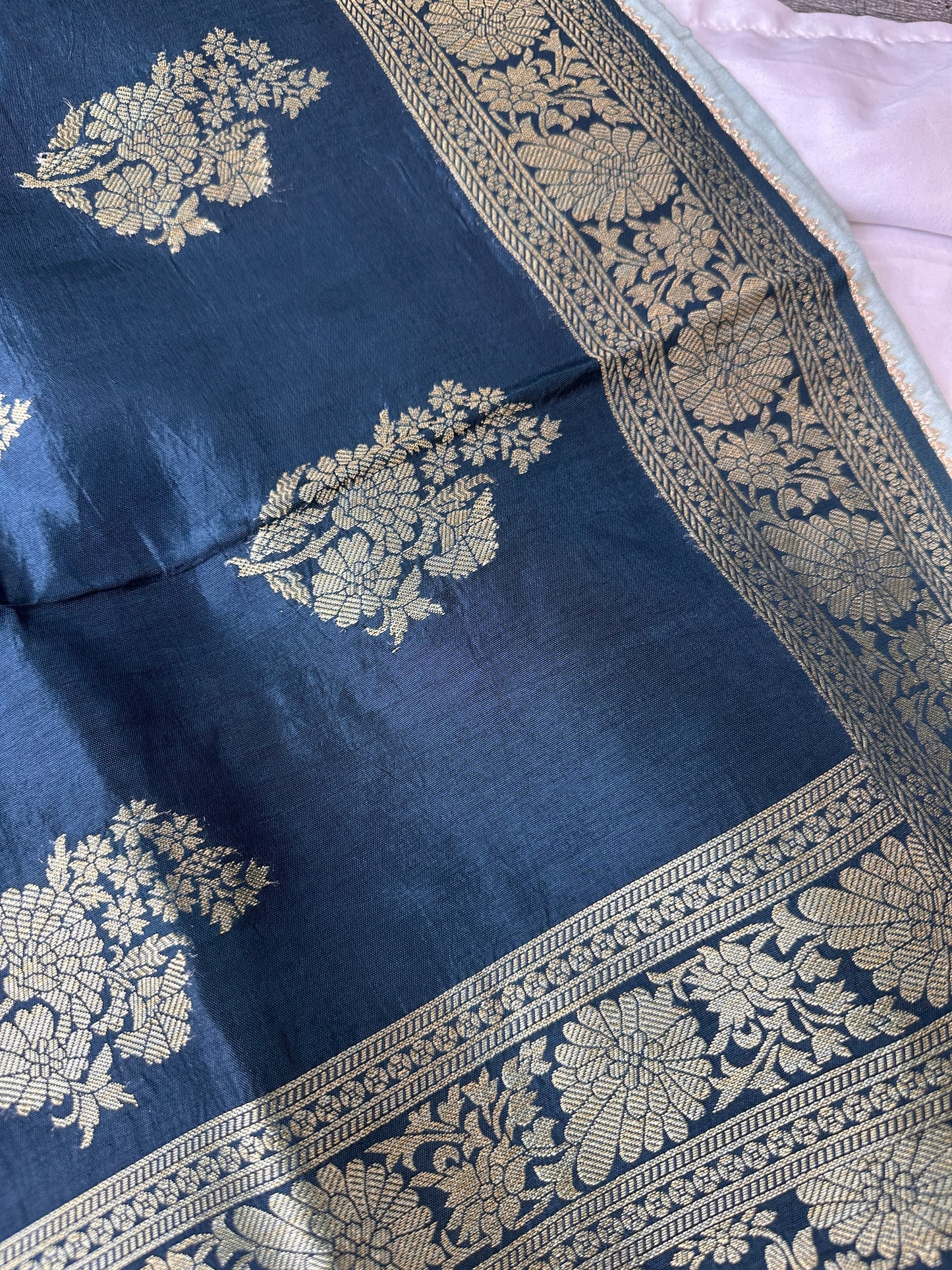 Blue Banarsi Silk Saree