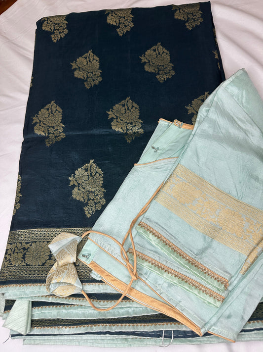 Blue Banarsi Silk Saree