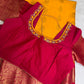 Yellow Pink Pure Silk Pattu Gadwal Saree