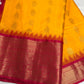 Yellow Pink Pure Silk Pattu Gadwal Saree