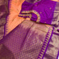 Peach Purple Pure Silk Pattu Gadwal Saree