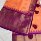 Peach Purple Pure Silk Pattu Gadwal Saree