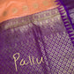 Peach Purple Pure Silk Pattu Gadwal Saree