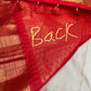 Cream Red Pure Silk Pattu Gadwal Saree