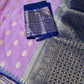 Pink Blue Pure Silk Pattu Gadwal Saree